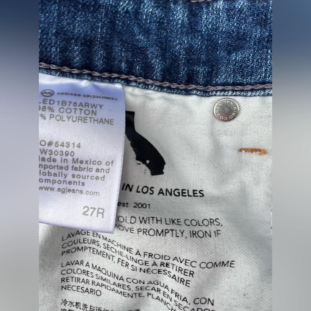 AG Adriano Goldschmied Alexxis Slim Straight Leg Jeans size 27 - Picture 9 of 9